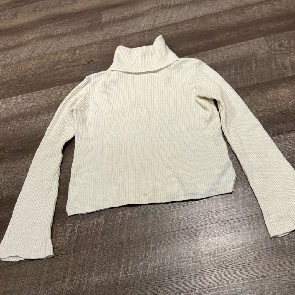 Madewell Cream Merino Wool & Alpaca Blend Turtleneck Sweater